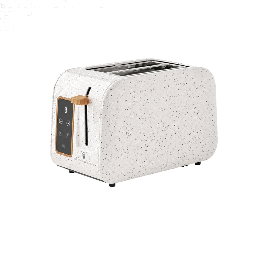 Linen speckle two-slice digital toaster
